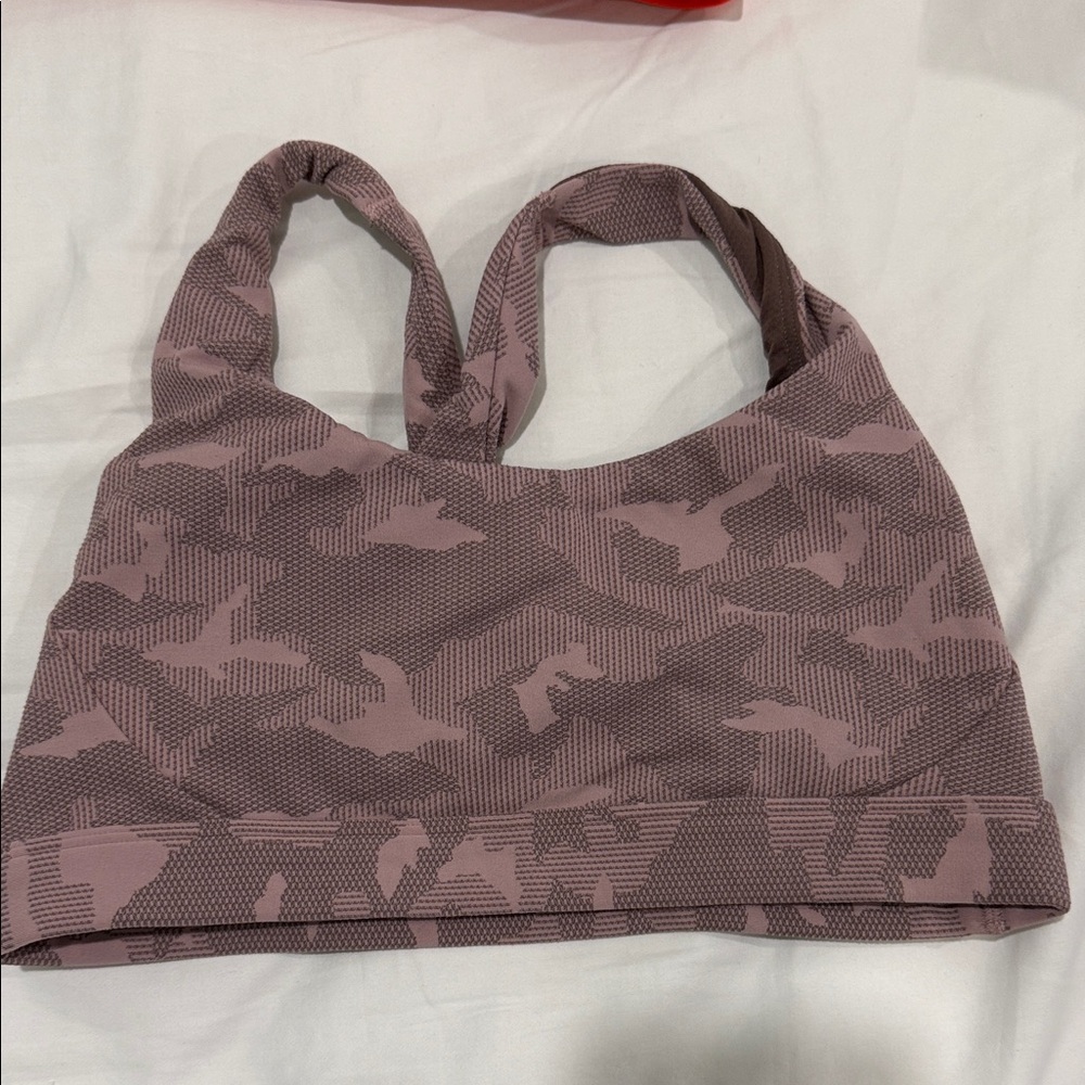 Athleta Purple Camouflage Sports Bra